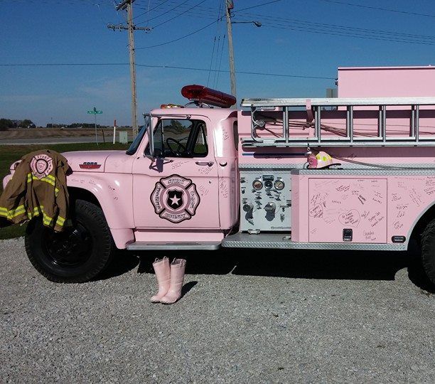Pink fire truck used for cancer awareness events is now for sale